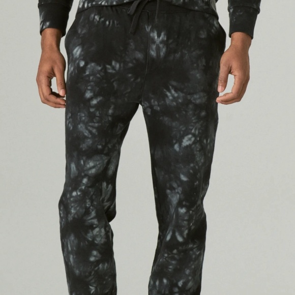 Lucky Brand Sweat Pants Sueded Fleece Terry Jogger Lounge Mood Mens XL Tie Dye - Picture 1 of 11
